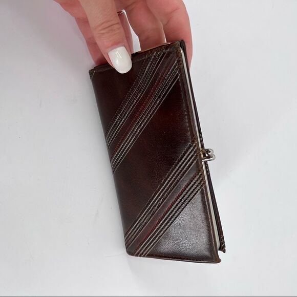 Vintage brown wallet 80s - Picture 6 of 7